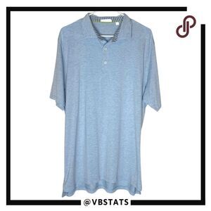 Tasc Performance Men's Short Sleeve Golf Polo Shirt Heather Blue Size XL NWOT
